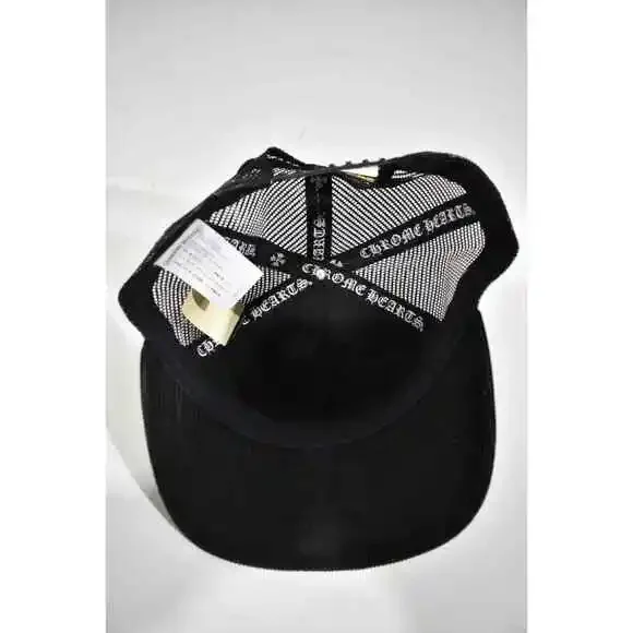 Chrome Hearts Hollywood Trucker Black Yellow Corduroy Baseball Cap Snapback Hat